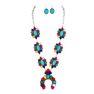 Turquoise and Silver Statement Necklace